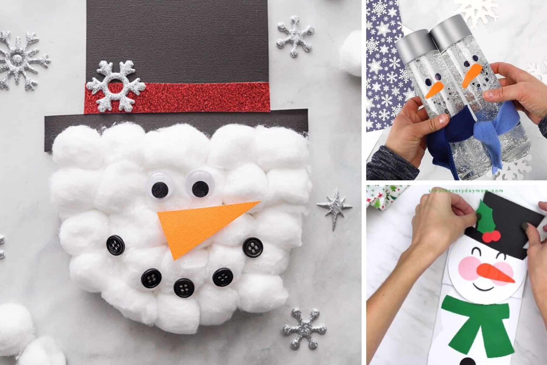 Mix and Match Snowman Magnet Craft - Living Well Mom