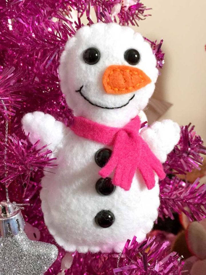 plush softie snowman easy sew craft