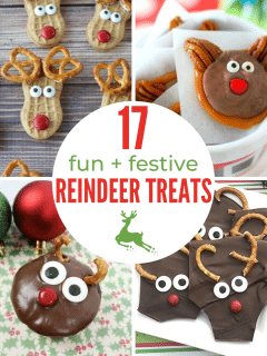 square collage of reindeer treats