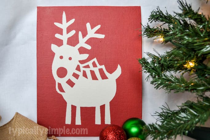 reindeer canvas