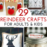 collage with reindeer crafts for adults