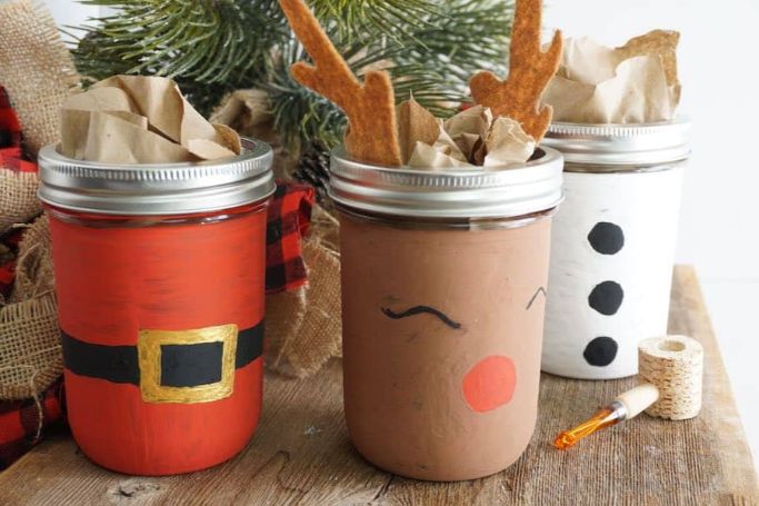 reindeer mason jar