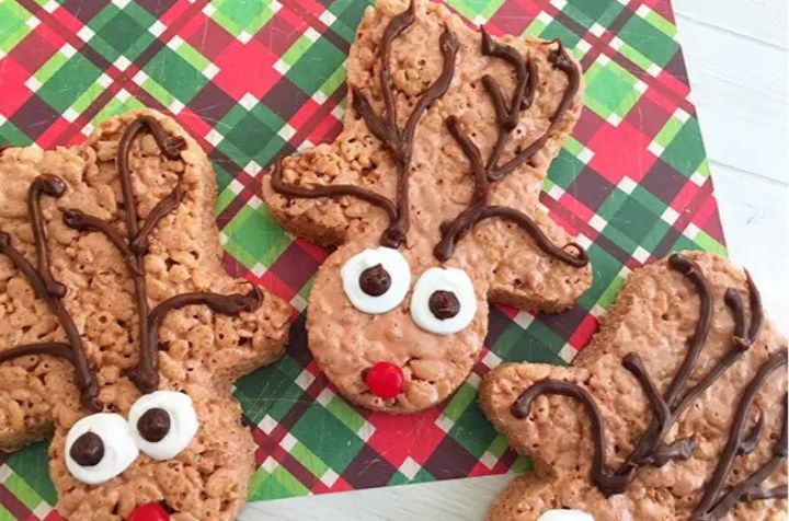 reindeer rice krispie treats