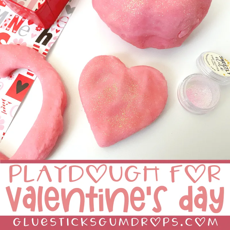 Valentines Playdough Square