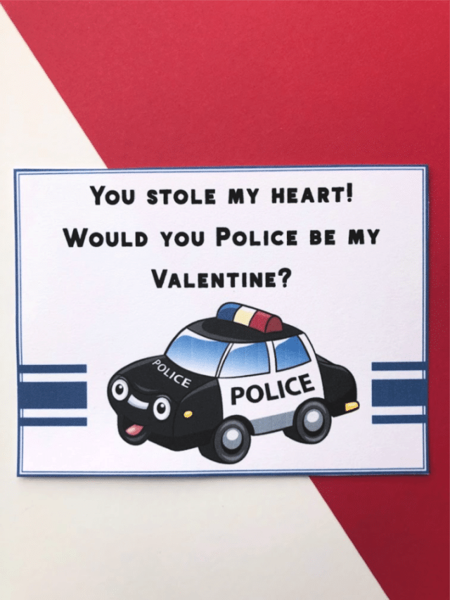 Emergency Vehicle Valentines - Police, Fire, EMS, Military - Glue ...