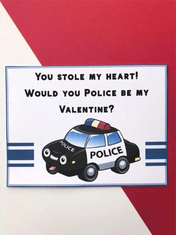Emergency Vehicle Valentines - Police, Fire, EMS, Military - Glue ...