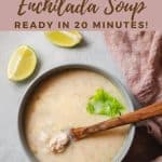 keto chicken enchilada soup pin with text 1