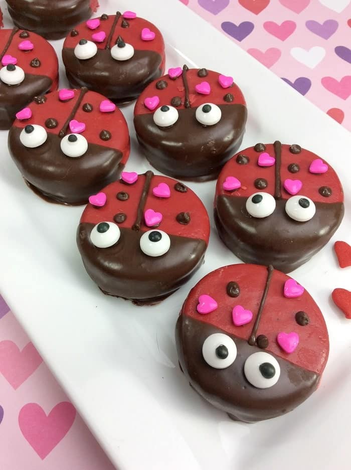 ladybug oreo treats