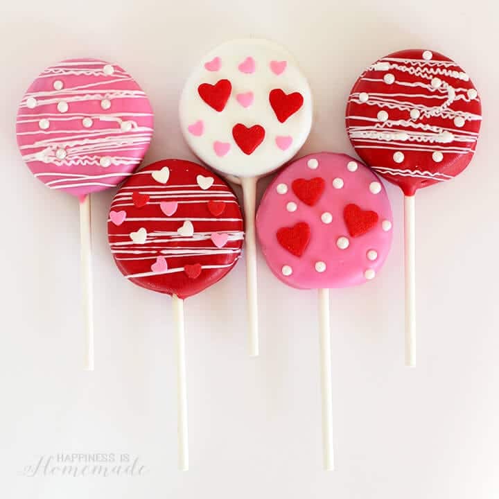 valentine's day oreo pops