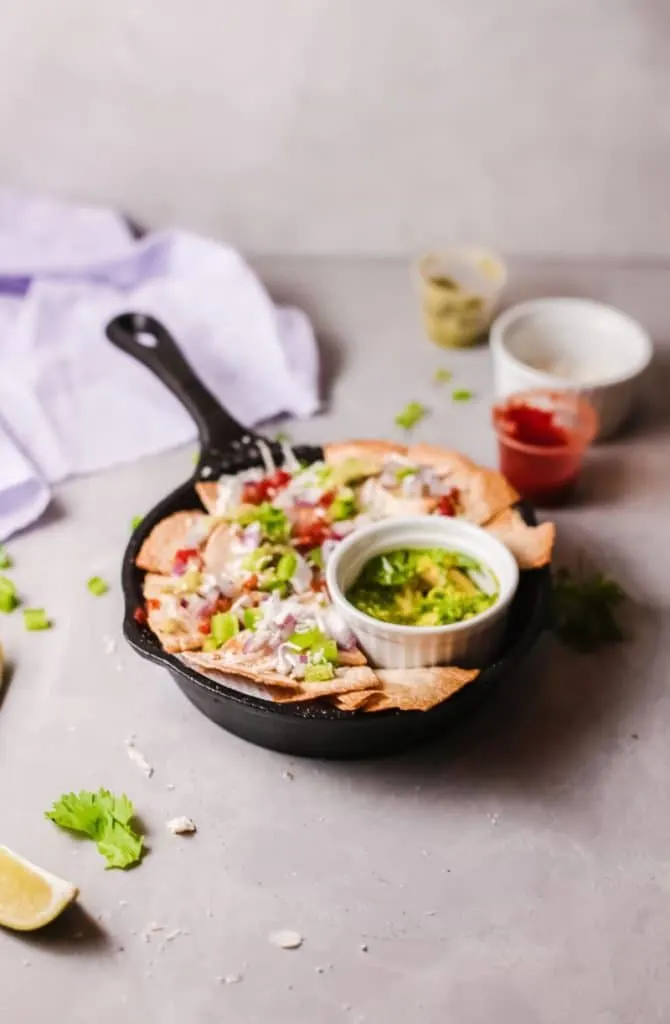 pan of keto nachos