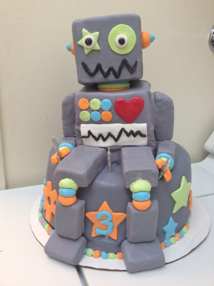 900 890962YdfZ robot cake for kids