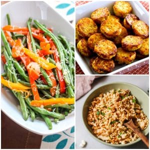 collage of low carb side dish recipes