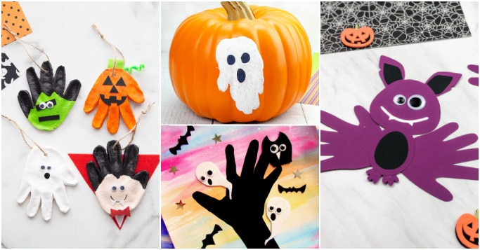 cute halloween handprint crafts for kids