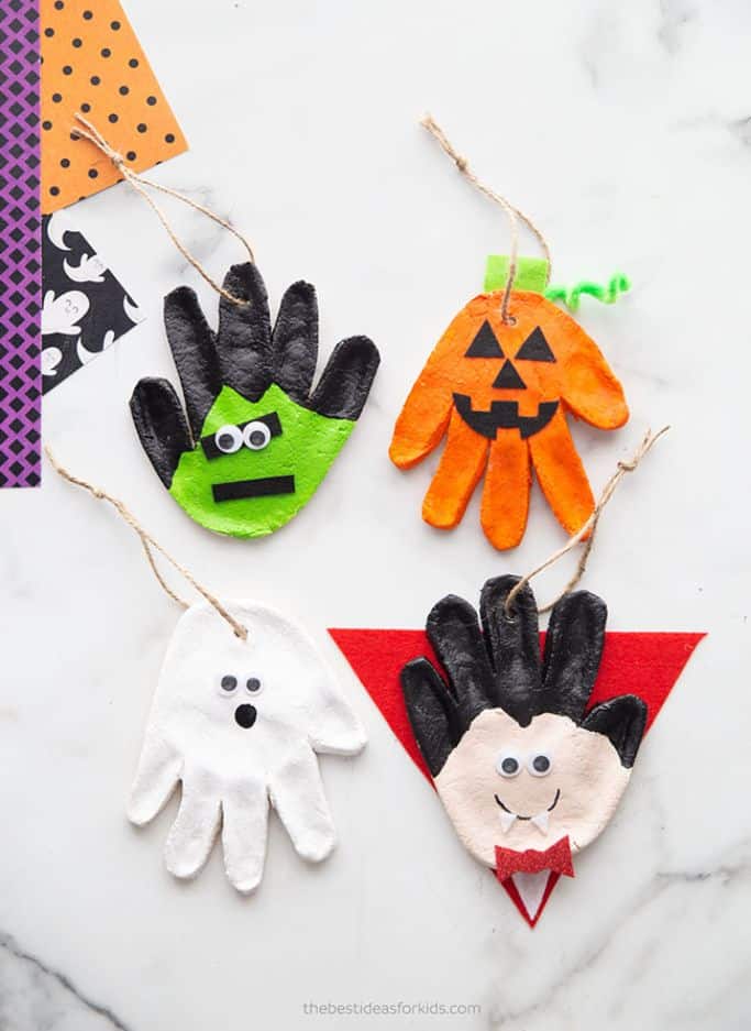 handprint halloween salt dough crafts by The Best Ideas for Kids