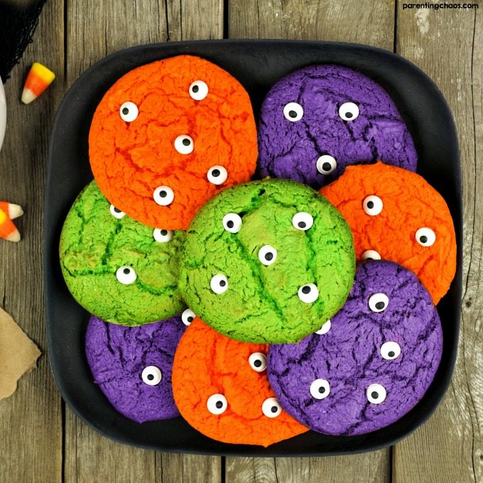 halloween monster eye cookies