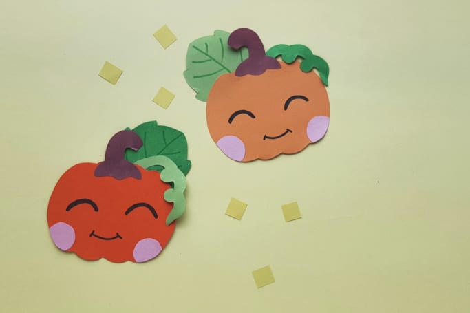 happy paper pumpkin craft horizontal 2