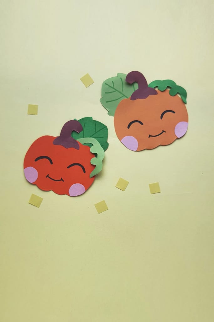 cute paper pumpkin craft idea