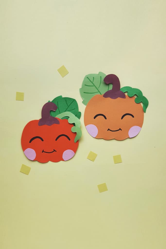 easy paper pumpkin craft for kids