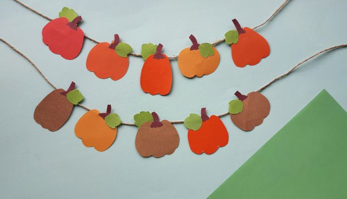 closeup of pumpkin banner