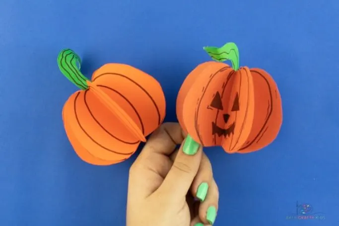3d paper pumpkins by arty crafty kids