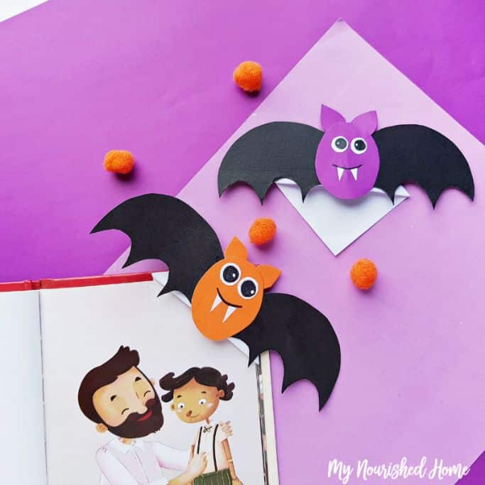 bat corner bookmarks by my nourished home