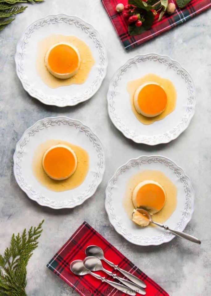 eggnog creme caramel - an elegant holiday dessert