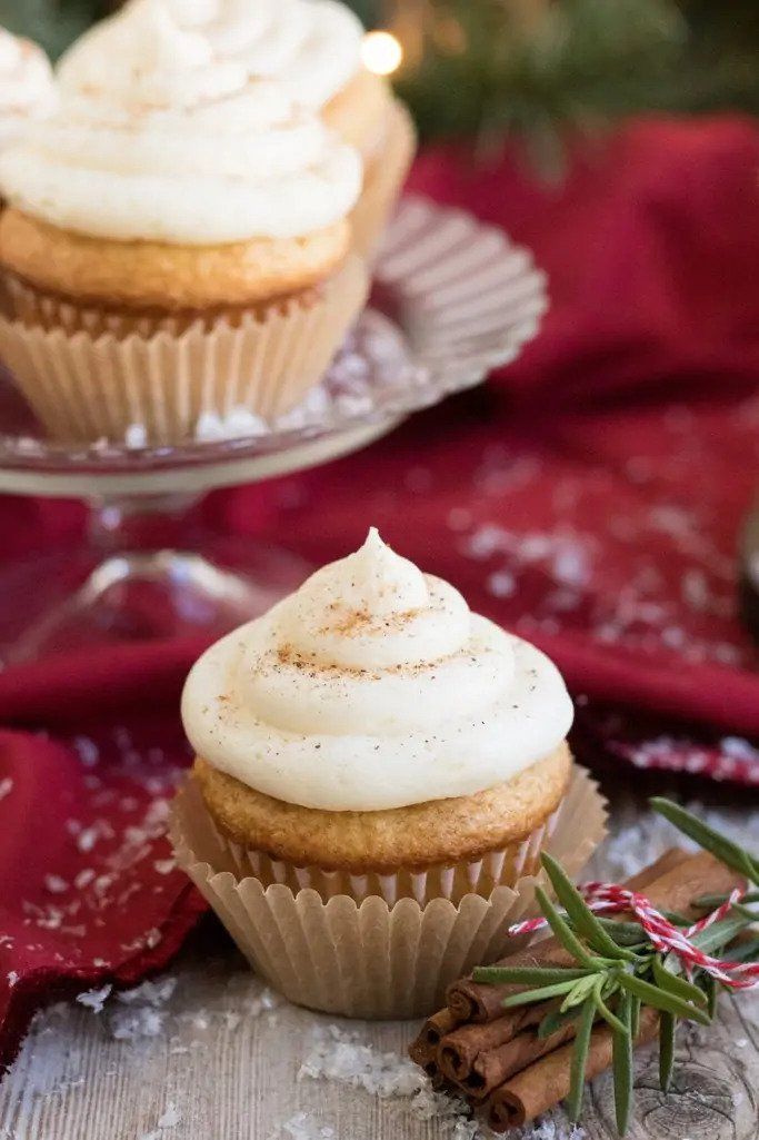 yummy eggnog cupcakes