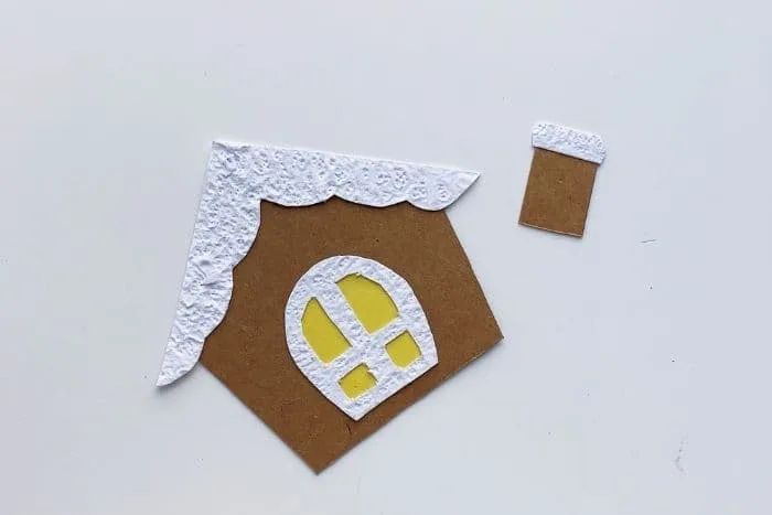 Easy Gingerbread House Craft with Free Printable Template