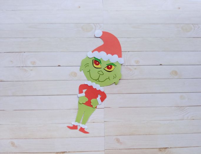 paper Grinch craft for the holidays