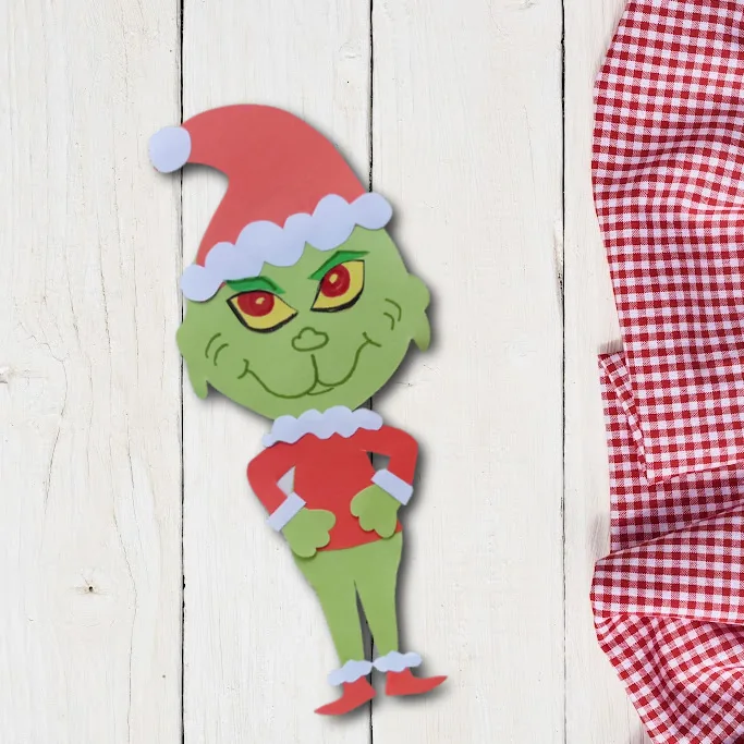 paper Grinch craft idea for the holidays