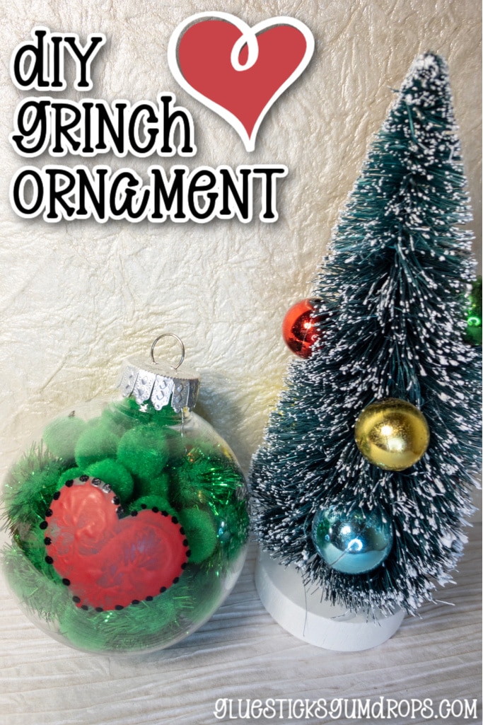 finished grinch ornament kids craft