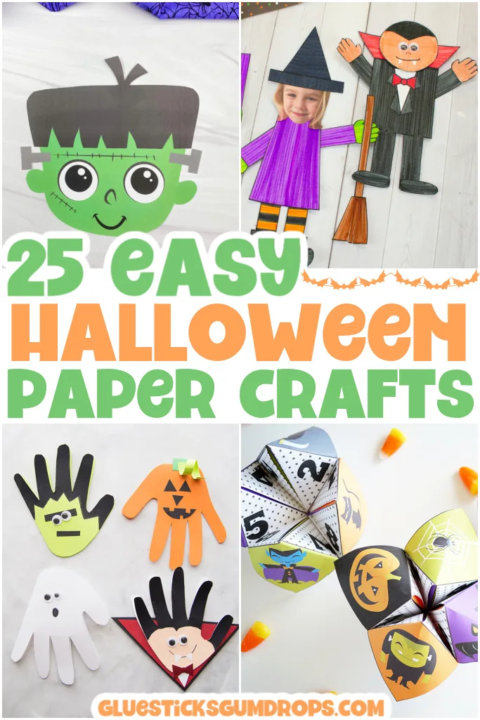 25 Easy Halloween Paper Crafts for Kids - Glue Sticks and Gumdrops