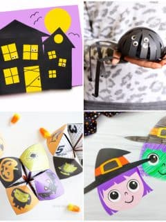 collage of paper crafts for Halloween