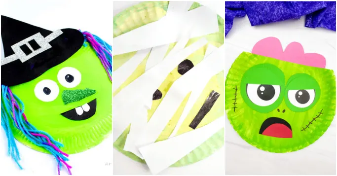 Easy Paper Plate Pumpkin Mask Craft