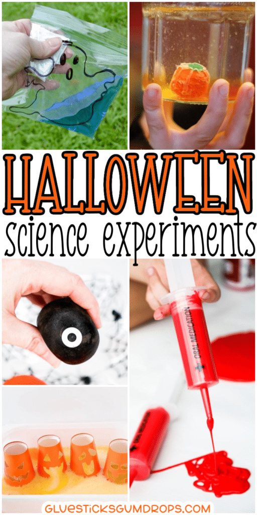 long collage of halloween science projects