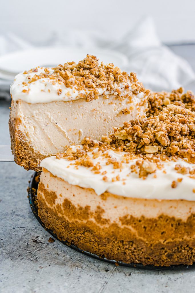 eggnog cheesecake made in the instant pot