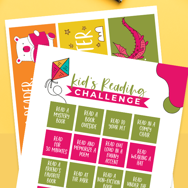 square image of the kids' reading challenge