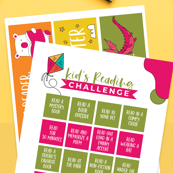 square image of the kids' reading challenge