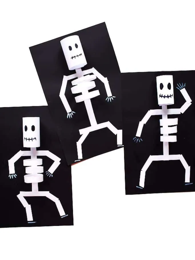 paper loop skeletons by our kid things