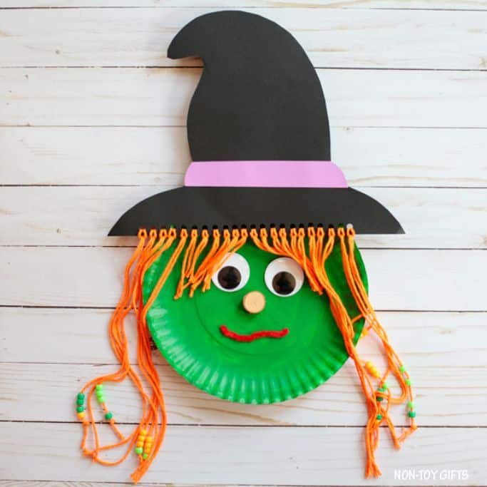 paper plate witch by Non-Toy Gifts