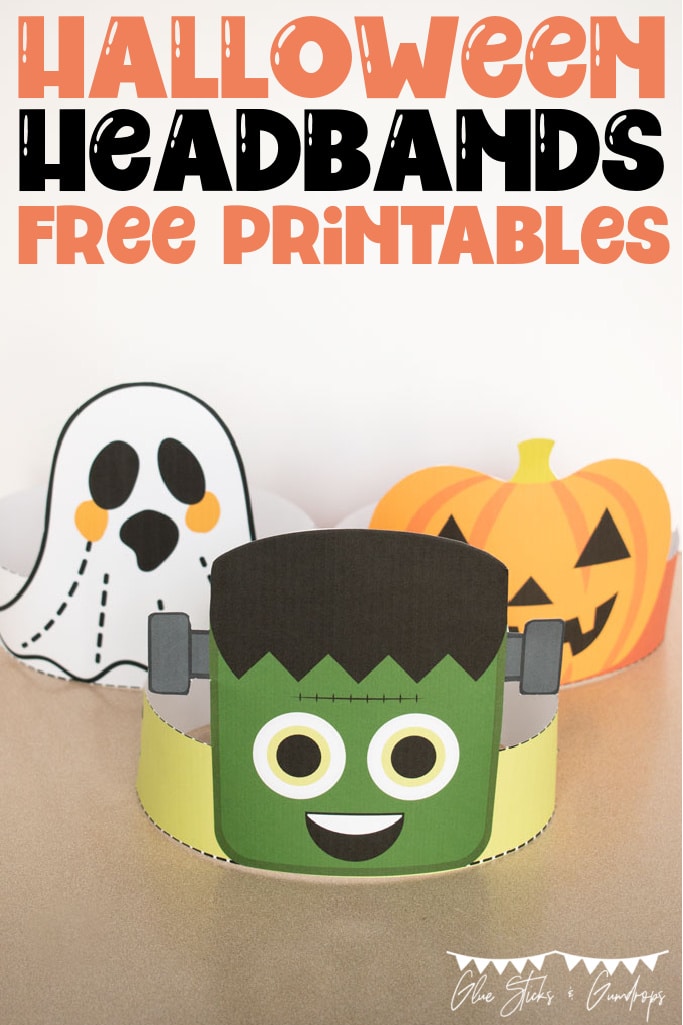 Headband Printable Halloween Craft for Kids Glue Sticks and Gumdrops