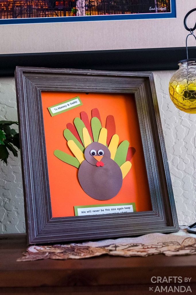 family handprint turkey from Crafts by Amanda