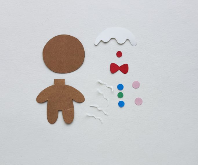 pieces for the gingerbread man bookmarks