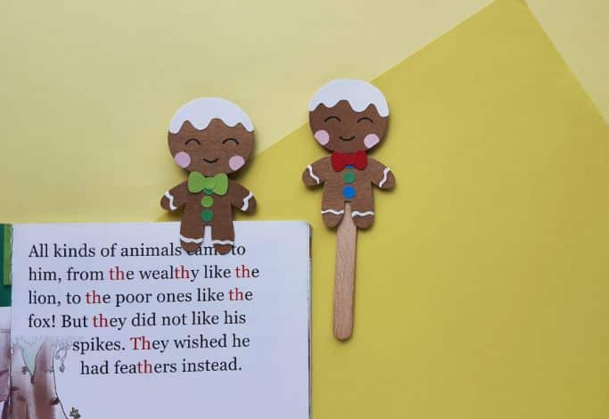 gingerbread man craft bookmarks kids can make
