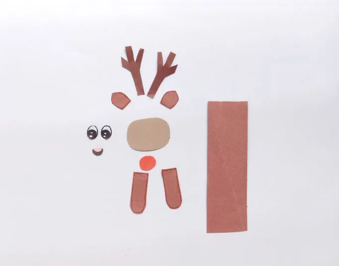 pieces of the reindeer bookmark template