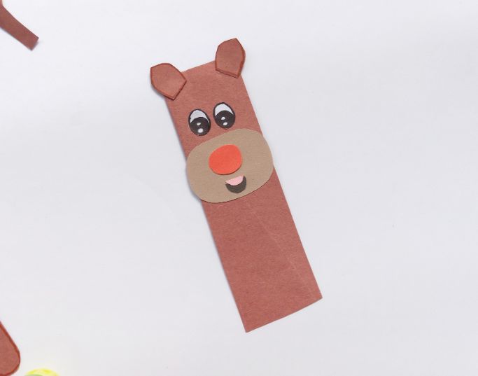 ears added to rudolph bookmark