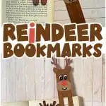 a collage image of the reindeer bookmarks
