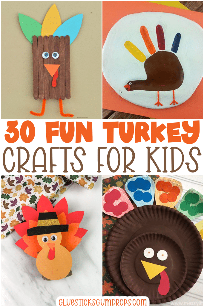 30 Easy Turkey Crafts for Kids of All Ages – Glue Sticks and Gumdrops