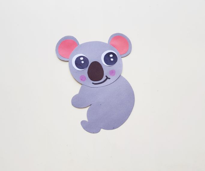 koala with blush cheeks colored in