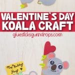 pin collage for this Valentine's Day koala craft